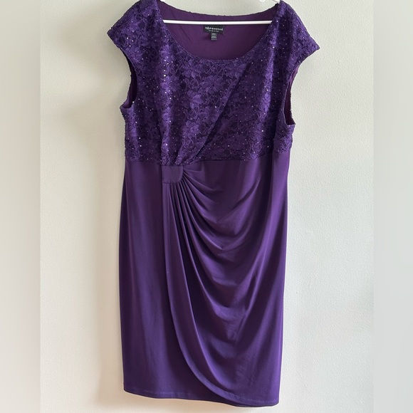 connected apparel Dresses & Skirts - Connected Apparel Purple Sheath Midi Dress